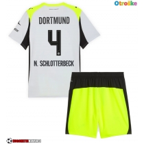 Otroške Nogometnih dresov Borussia Dortmund Nico Schlotterbeck #4 Gostujoči 2025-26 Kratki rokavi (+ hlače)